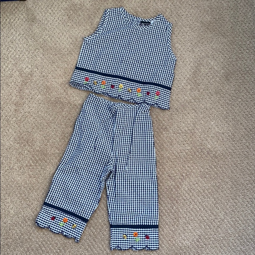 POGO CLUB Girls 3T Navy Blue Matching Set EUC